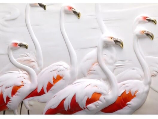 phù điêu chim hông hạc