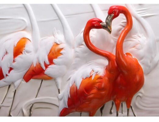 phù điêu chim hông hạc